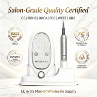 Polisseuse à ongles rechargeable 45 000 tr/min, commande tactile simple, utilisation à une main, ponceuse de salon, logo personnalisé OEM, vente en gros