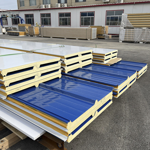 Paneles sándwich de poliuretano de lana de roca de PU EPS de aislamiento argentino con paneles de techo exteriores para almacenes - Product Image 5