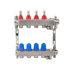 <span class=keywords><strong>Bonne</strong></span> Qualité En Acier Inoxydable Débitmètre D'eau à 3 Voies Vanne Collecteur - Product Image 3