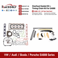 RACEORLY 06J107065AH 06H103171 Kit Piston Overhaul Mesin Ukuran Lebih Besar 0.50 83mm untuk VW GTI EA888 2.0T CDA CCZ CAW
