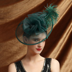 Fasce per capelli Premium perfette per feste più recenti accessori per capelli da sposa cappello Fascinators per ragazze con mollette per capelli Deluxe - Product Image 4