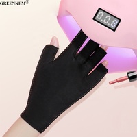 Gants de protection anti-UV GREENKEM, gants sans doigts pour manucure, art des ongles, lampe LED, sécheuse à ongles, protection contre les radiations, gants pour ongles