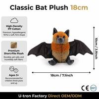 Pluizig realistisch fruitvleermuis knuffeldier levensecht vliegende vos knuffeldier wildlife decoratie Halloween cadeau