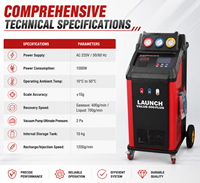 Máquina de Recuperación y Carga de Refrigerante para Aire Acondicionado Automotriz R134a R1234YF LAUNCH Value 500 Plus
