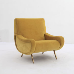 Silla de terciopelo premium Marco Zanuso Lady para proyectos comerciales, hoteles, salones privados, oficinas ejecutivas, diseño de interiores de lujo. - Product Image 1