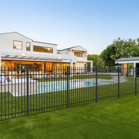 Panneau de clôture de piscine en acier robuste, design moderne, finition écologique thermolaquée, sécurité domestique, hauteur 6 pieds