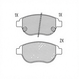 Pastiglie Freno Anteriori DYNAS PF1107 per Fiat 500L Made in Italy - Product Image 1