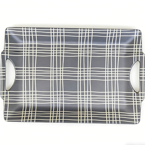 Plateau multifonctionnel en mélamine de 18 pouces au design moderne en <span class=keywords><strong>treillis</strong></span> pour charcuterie et événements de buffet - Product Image 5