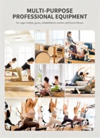Reformer Pilates en chêne pliable et réglable, direct usine, équipement de fitness professionnel pour studio, vente en gros OEM