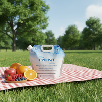 Emballage personnalisé en plastique pour l'hydratation en camping, fabricants personnalisés, emballage transparent de 5 L pour sac à boire