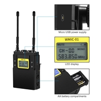Microphone de revers sans fil professionnel uhf d'enregistrement de condensateur rechargeable omnidirectionnel de prix usine pour la caméra