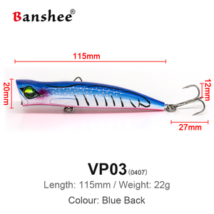 Pike Popper Leurre VP03 Top Water Koder Tackle Réaliste 3D Yeux Chine Qualité Topwater ABS Appât En Plastique à Vendre Basse Leurre <span class=keywords><strong>Prix</strong></span> - Product Image 6