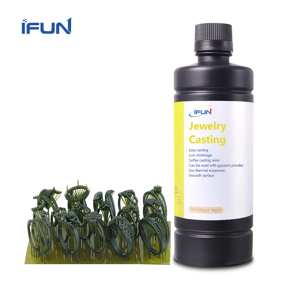 IFUN stampante 3D colabile resina gioielli colata di plastica liquida/resina di cera per stampante 3d dlp resina fotosensibile uv 405nm