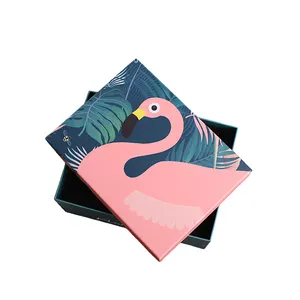 Más flamingo pequeño de regalo de papel de lápiz labial de la caja de impresión de logotipo