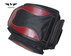 Para Yamaha YZF-R1 <span class=keywords><strong>MT</strong></span>- <span class=keywords><strong>09</strong></span> 07 Niken GT <span class=keywords><strong>V</strong></span> Star Tenere 700 motocicleta de viaje de cuero bolsa de Sissy Bar bolsa Rack asiento contenedor - Product Image 6