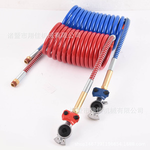 Xiangjia Machinery Brake Hose 12FT Red Blue Dual Tube Brass For Replace Repair Various Industries - Product Image 1