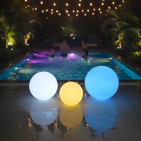 Klare Kugel Glob Licht 30cm/Extérieur Garten Leuchten Wasserdichte Kugel LED Kunststoff Solar Schwimmende Pool Ball Licht