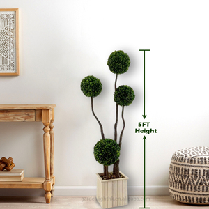 Décorations Printemps-Été : Arbre en Pot Boule de Buis Vert en Plastique Écologique de Haute Qualité (1,5 m) pour la Maison, l'Hôtel, les Fêtes et la Décoration Festive - Product Image 2