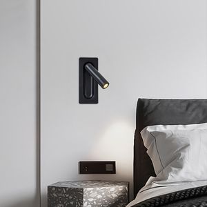 Lámpara de Pared Minimalista Moderna, de Aluminio, con Cabezal Giratorio, Luz LED de Lectura, Aplique de Pared <span class=keywords><strong>Empotrado</strong></span> para Dormitorio, Habitación de Huéspedes - Product Image 6