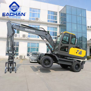 حفار بمحرك 4 عجلات يعمل بكامل وظائف جميع التضاريس 9.5 ماكينات البناء حفارة بمحرك أرضي حفار - Product Image 1