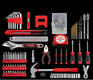 Ensemble de perceuse sans fil à batterie lithium-ion 8V, kit d'outils de bricolage de 132 pièces pour femmes et hommes, propriétaires de maisons, bricoleurs, artisans - Product Image 2