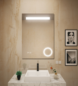 Espejo de Baño Rectangular LED de Alta Calidad con Antivaho e Iluminación, Espejo con Luz Montado en la Pared para Apartamentos y Villas Modernas - Product Image 1