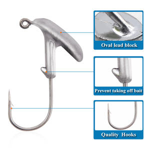 Tête de jig Ytqhxy Tumbler Blood Groove 3.5g 5g 7g 10g 14g anti-accrocs pour la pêche en eau douce – Accessoires de pêche - Product Image 4