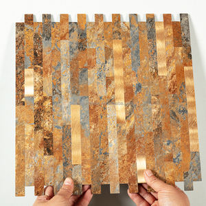 Tira de PVC dorado Peel and Stick Backsplash <span class=keywords><strong>Mosaico</strong></span> de metal plateado Azulejos de <span class=keywords><strong>mosaico</strong></span> de pared aluminosos autoadhesivos - Product Image 2