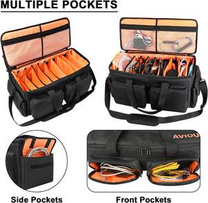 Large Capacity DJ Gig <b>Bag</b> Carry Case with Detachable <b>Dividers</b> and Storage Function Travel Storage <b>Bags</b> for Cables & Files - Product Image 3