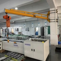 Grue à flèche murale sans fil à rotation de 180 degrés, télécommandée, capacité légère 250 kg, 500 kg, 5 tonnes pour atelier et entrepôt