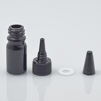Bouteilles de sérum en verre noir à presser, type Boston, pour huiles essentielles, 5ml, 10ml, 15ml, 20ml, 30ml, 50ml, 100ml – Bouteille personnalisable en gros