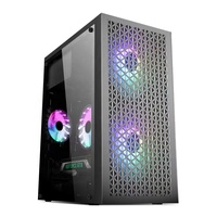 2024 nouveau Design ATX boîtier d'ordinateur de bureau boîtier PC mi tour de jeu Gabinete Gamer ARGB fenêtre en verre trempé