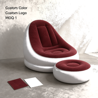 Canapé gonflable floqué, chaise pneumatique portable, siège lounge moderne pour chambre, bureau à domicile, extérieur
