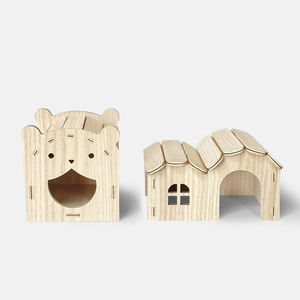 Jouets d'exercice de sport de cochon d'inde détachables ensemble de jouets de hamster en bois, pont arc-en-ciel de balançoire d'animaux, balançoire, cage de hamster nain - Product Image 3