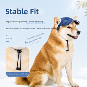 Designer cotton-polyester baseball cap, suitable for dogs and <b>cats</b> - summer sun protection pet clothing - Product Image 1