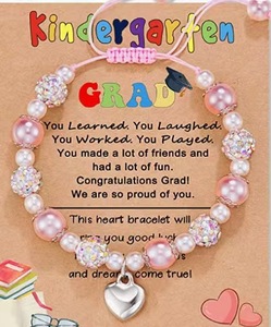 Pink Unicorn Charm Bracelet for Girls Cute Adjustable Pearl Rhinestone Unicorn Bracelets for <strong>Niece</strong> Girls Daughter Christmas <strong>Gift</strong> - Product Image 3