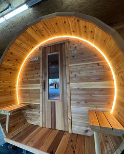 HELIUS lusso canadese cedro <span class=keywords><strong>a</strong></span> <span class=keywords><strong>legna</strong></span> barile di vapore <span class=keywords><strong>Sauna</strong></span> | Capacità di 8-10 persone | Prezzo di fabbrica all'ingrosso - Product Image 4