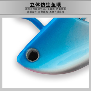 Leurre rotatif composite vert-jaune avec tête de pêche et hameçon pour la pêche au bar et au fond - Product Image 4