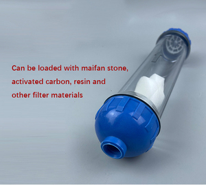 Cartouche filtrante à <span class=keywords><strong>eau</strong></span> rechargeable de 10 pouces, boîtier transparent T33 transparent pour boules en résine céramique - Product Image 4