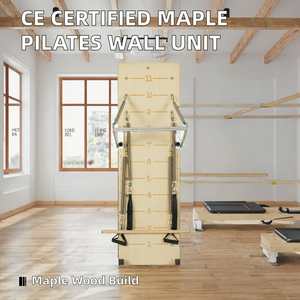Unité murale de Pilates en bois d'érable certifiée CE, avec trampoline mural et tour de réformateur, pour studio, rééducation et salle de sport à domicile - Product Image 2