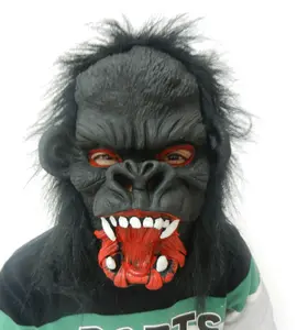 Máscara de cabeça de macaco animal, máscara de animal do macaco do látex para fantasia de halloween, decoração de máscara gorila, 2022