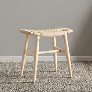 Wholesale Cheap Stackable Counter Height <strong>Foot</strong> <strong>Rattan</strong> Nordic Modern Wooden Kitchen Step Ottoman <strong>Stool</strong> - Product Image 1