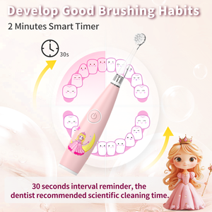 <span class=keywords><strong>Brosse</strong></span> <span class=keywords><strong>à</strong></span> <span class=keywords><strong>dents</strong></span> électrique Seago pour bébés de 0 <span class=keywords><strong>à</strong></span> 3 ans, sonique, rechargeable, étanche IPX7, chargement USB, design de dessin animé, poils doux - Product Image 6