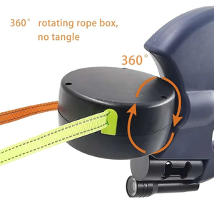 Precio barato 3M largo retráctil doble correa para perros luz LED 360 giratorio sin enredos plástico ecológico para frenado independiente - Product Image 4