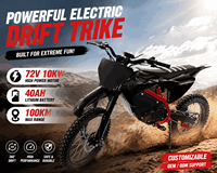 RUNSCOOTER Moto tout-terrain électrique fiable pour adultes, 72V 10000W, moteur sans balais, batterie lithium 440Ah, longue autonomie, 100km/h, 150kg, directement de l'usine