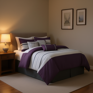 Ensemble de couette Db 7 pièces en polyester tissé à motifs floraux pour lit Queen, King, Super King, chambre à coucher, maison, hôtel, mariage - Product Image 2