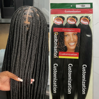 Rambut Kepang EZ Braid 3X 52 inci, Tekstur Yaki, Rambut Sintetis Afro Bulk, Tahan Api, Grosir Pabrik