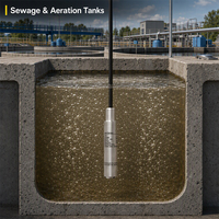 Transmetteur de niveau hydrostatique submersible IP68 0-10V, capteur de niveau d'eau pour eaux usées de rivière