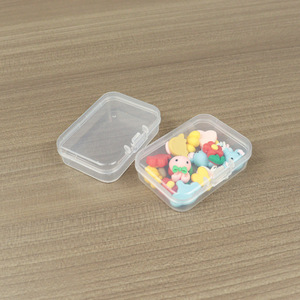 Transparent Rectangular Plastic Storage Box 5.5x4.1x1.5cm For <b>Nail</b> Art <b>Stickers</b> Electronic Accessories Desktop Organizer - Product Image 2