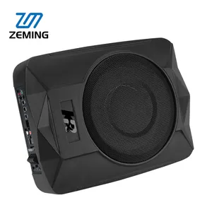 Car Audio Loud Hifi Slim Amplifier Underseat Bass Subwoofer 10 Inch Aluminum Basket Sub Woofer Speaker With Box